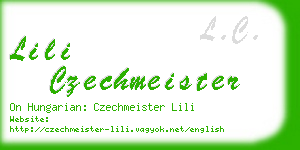 lili czechmeister business card